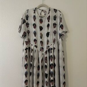 Unique Meg Brooklyn Face Print Dress